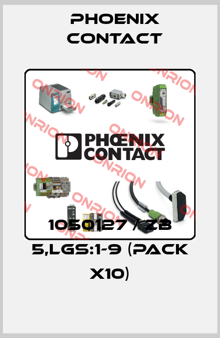 1050127 / ZB 5,LGS:1-9 (pack x10) Phoenix Contact