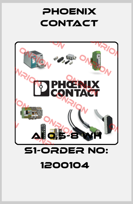 AI 0,5-8 WH S1-ORDER NO: 1200104  Phoenix Contact