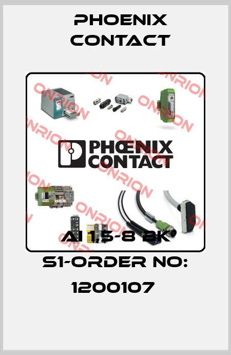 AI 1,5-8 BK S1-ORDER NO: 1200107  Phoenix Contact