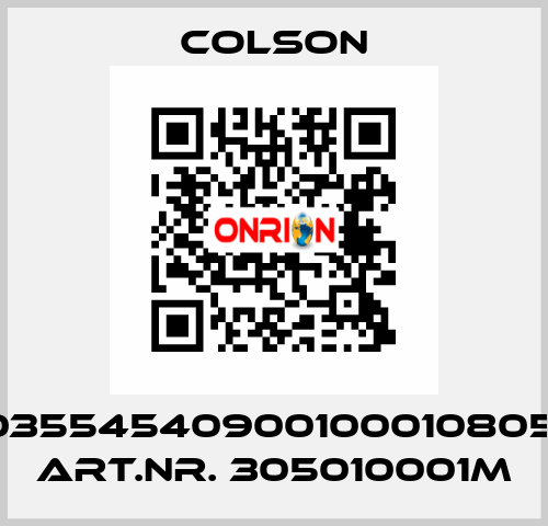 03554540900100010805  ART.NR. 305010001M Colson