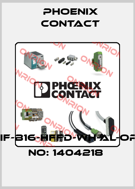 HC-CIF-B16-HFFD-WH-AL-ORDER NO: 1404218  Phoenix Contact