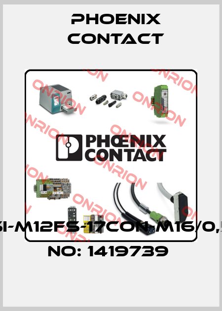 SACC-DSI-M12FS-17CON-M16/0,5-ORDER NO: 1419739  Phoenix Contact