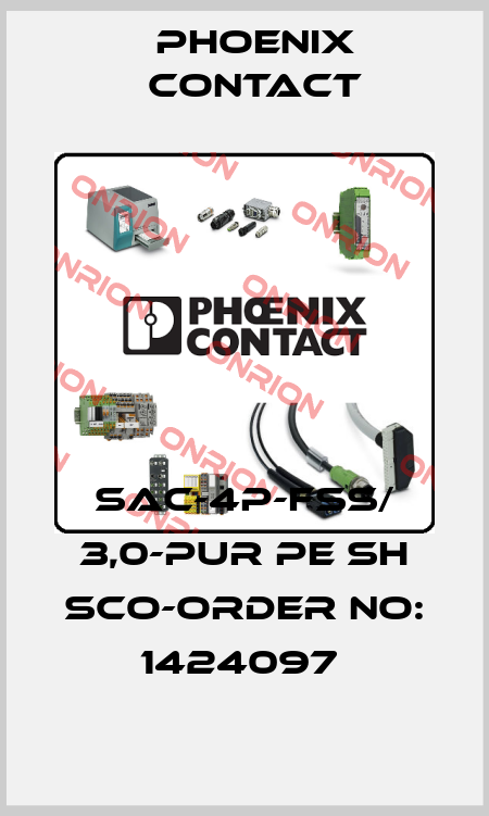 SAC-4P-FSS/ 3,0-PUR PE SH SCO-ORDER NO: 1424097  Phoenix Contact