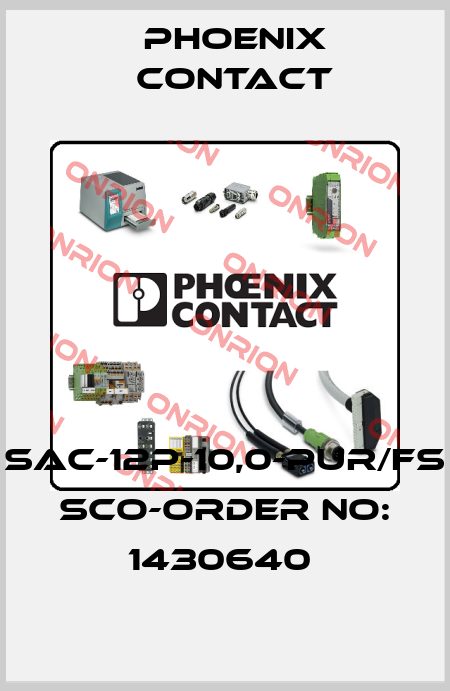 SAC-12P-10,0-PUR/FS SCO-ORDER NO: 1430640  Phoenix Contact