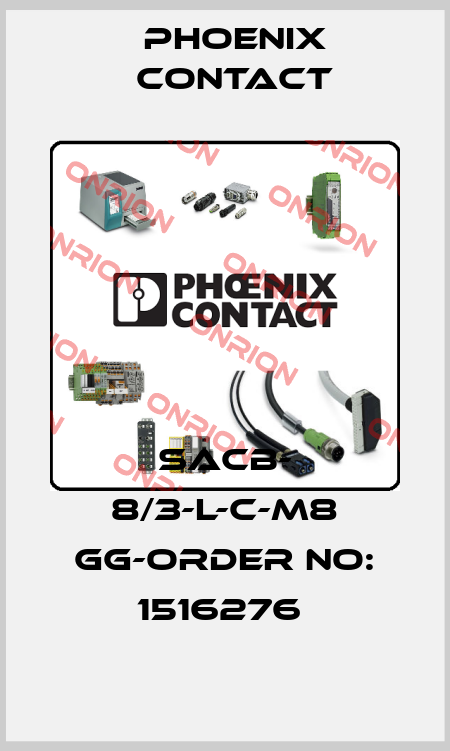 SACB- 8/3-L-C-M8 GG-ORDER NO: 1516276  Phoenix Contact
