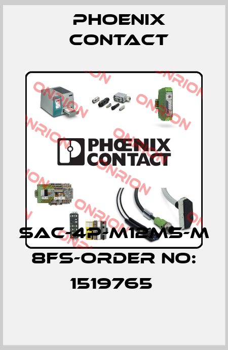 SAC-4P-M12MS-M 8FS-ORDER NO: 1519765  Phoenix Contact