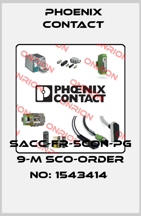 SACC-FR-5CON-PG 9-M SCO-ORDER NO: 1543414  Phoenix Contact