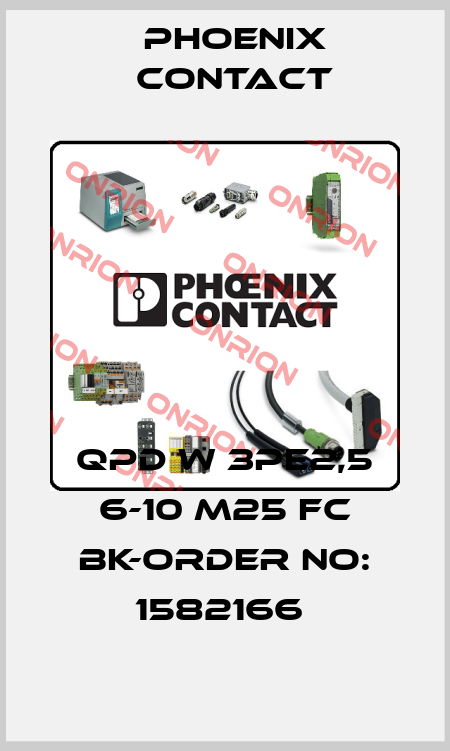 QPD W 3PE2,5 6-10 M25 FC BK-ORDER NO: 1582166  Phoenix Contact