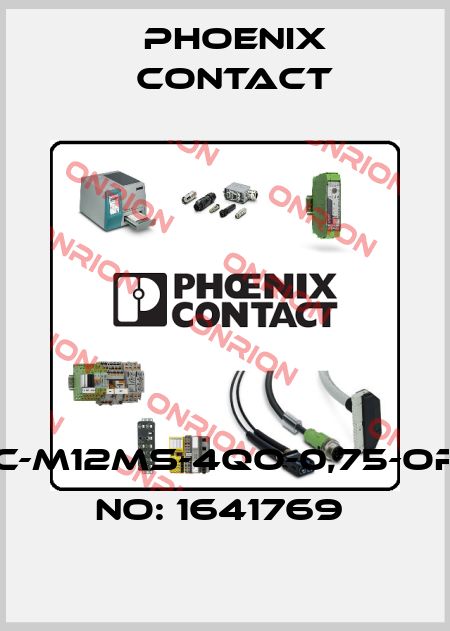 SACC-M12MS-4QO-0,75-ORDER NO: 1641769  Phoenix Contact