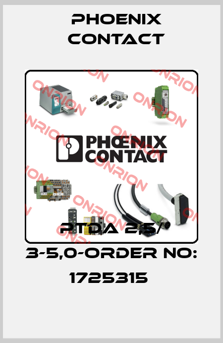 PTDA 2,5/ 3-5,0-ORDER NO: 1725315  Phoenix Contact
