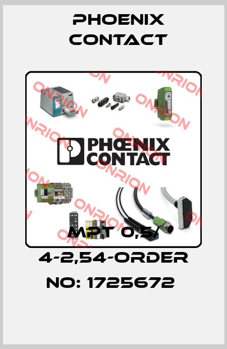 MPT 0,5/ 4-2,54-ORDER NO: 1725672  Phoenix Contact
