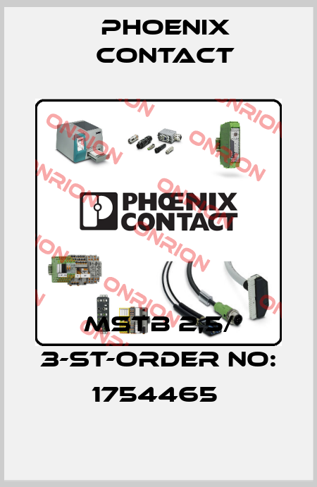 MSTB 2,5/ 3-ST-ORDER NO: 1754465  Phoenix Contact