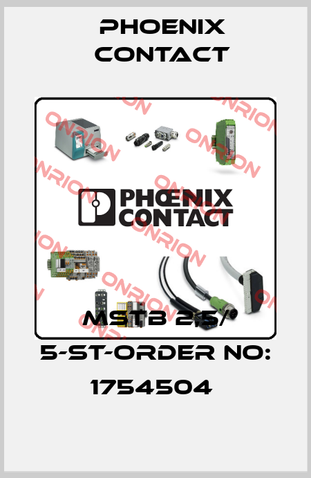 MSTB 2,5/ 5-ST-ORDER NO: 1754504  Phoenix Contact