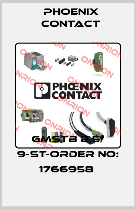 GMSTB 2,5/ 9-ST-ORDER NO: 1766958  Phoenix Contact
