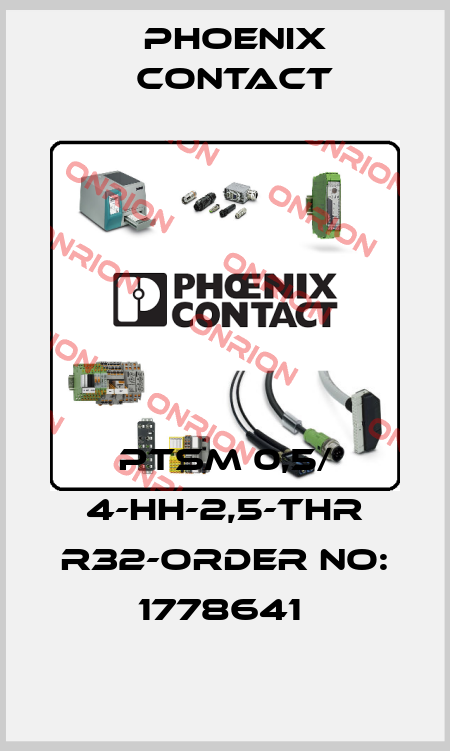 PTSM 0,5/ 4-HH-2,5-THR R32-ORDER NO: 1778641  Phoenix Contact