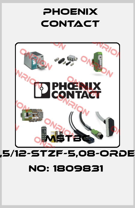 MSTBC 2,5/12-STZF-5,08-ORDER NO: 1809831  Phoenix Contact