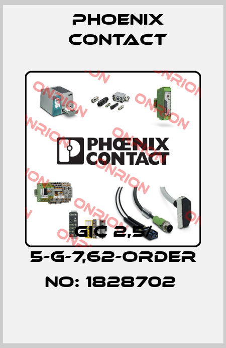 GIC 2,5/ 5-G-7,62-ORDER NO: 1828702  Phoenix Contact