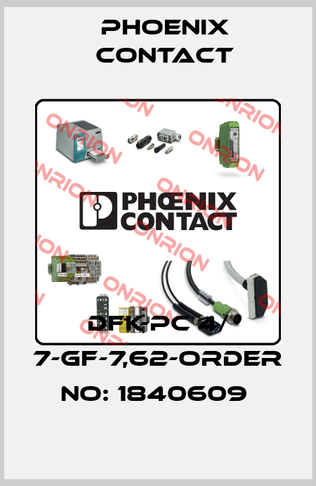 DFK-PC 4/ 7-GF-7,62-ORDER NO: 1840609  Phoenix Contact