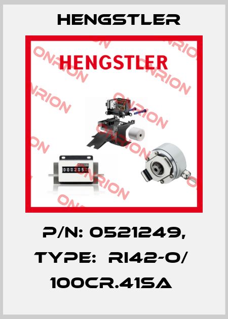 P/N: 0521249, Type:  RI42-O/  100CR.41SA  Hengstler