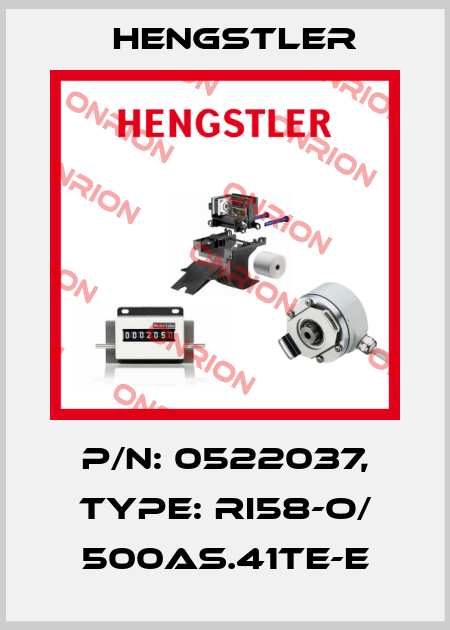 p/n: 0522037, Type: RI58-O/ 500AS.41TE-E Hengstler