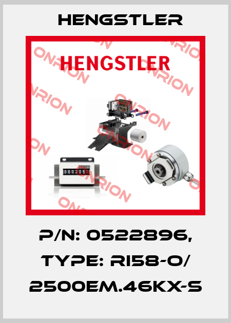 p/n: 0522896, Type: RI58-O/ 2500EM.46KX-S Hengstler