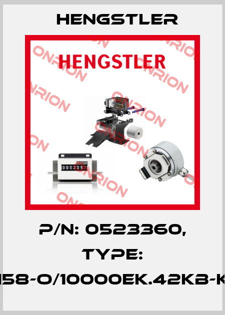 p/n: 0523360, Type: RI58-O/10000EK.42KB-K0 Hengstler