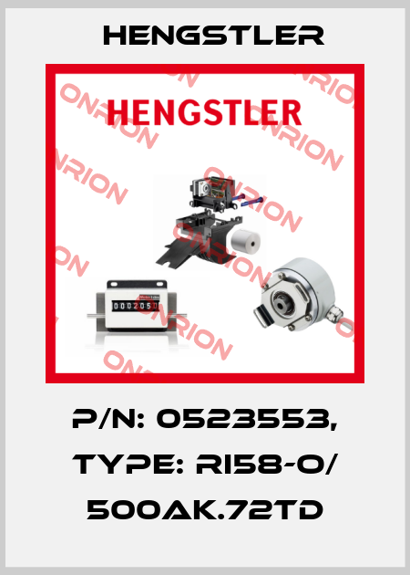 p/n: 0523553, Type: RI58-O/ 500AK.72TD Hengstler