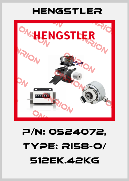 p/n: 0524072, Type: RI58-O/ 512EK.42KG Hengstler