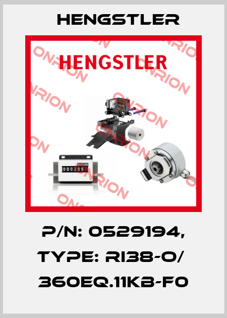 p/n: 0529194, Type: RI38-O/  360EQ.11KB-F0 Hengstler