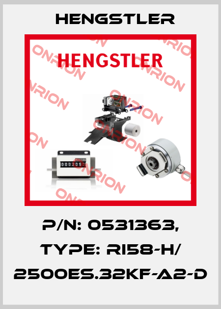 p/n: 0531363, Type: RI58-H/ 2500ES.32KF-A2-D Hengstler