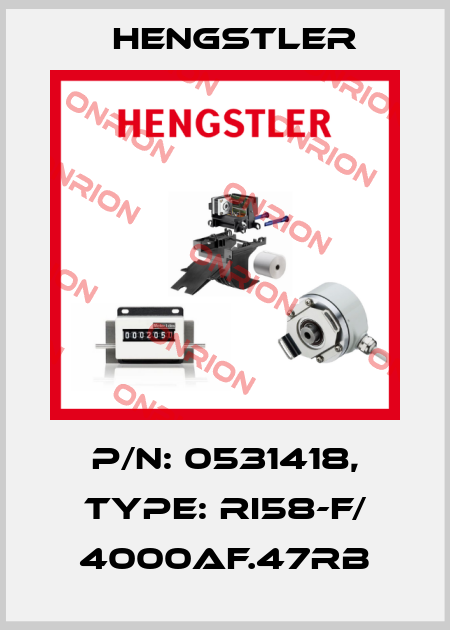 p/n: 0531418, Type: RI58-F/ 4000AF.47RB Hengstler
