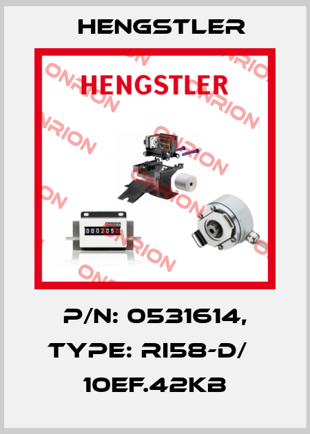 p/n: 0531614, Type: RI58-D/   10EF.42KB Hengstler