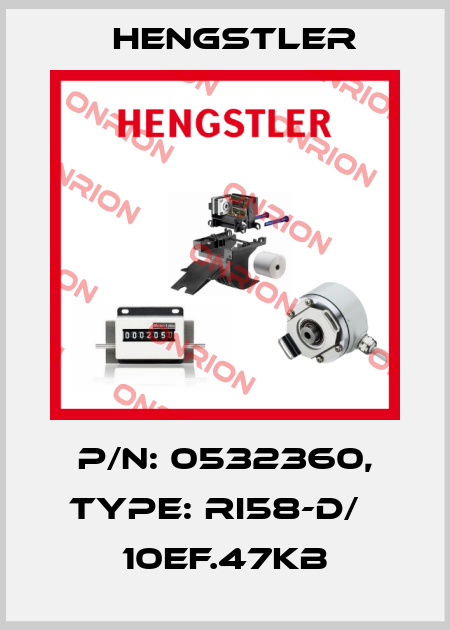 p/n: 0532360, Type: RI58-D/   10EF.47KB Hengstler