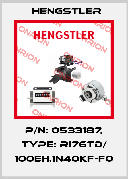 p/n: 0533187, Type: RI76TD/ 100EH.1N40KF-F0 Hengstler