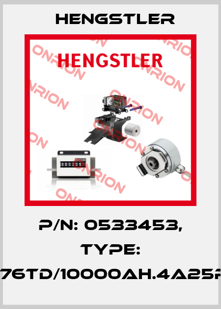 p/n: 0533453, Type: RI76TD/10000AH.4A25RF Hengstler