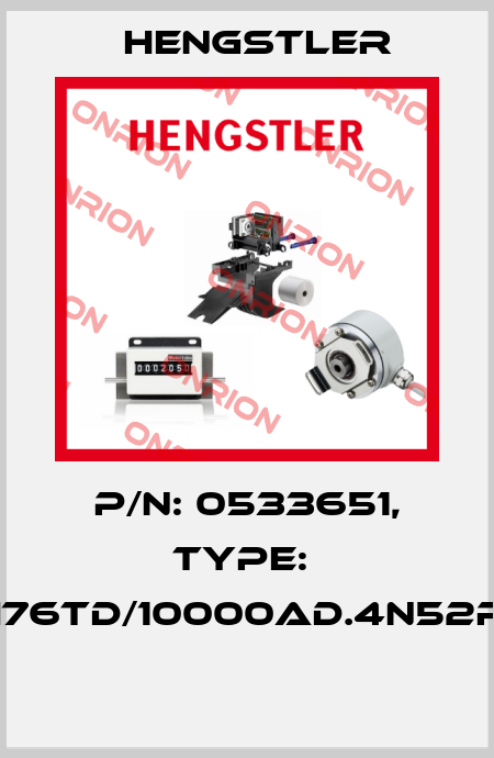 P/N: 0533651, Type:  RI76TD/10000AD.4N52RF  Hengstler
