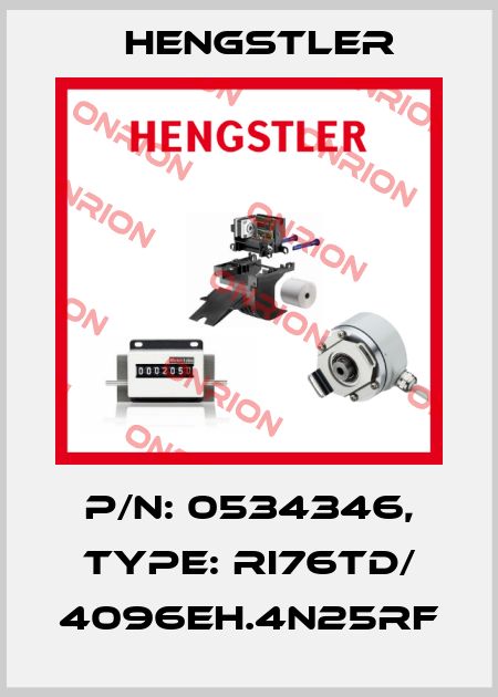 p/n: 0534346, Type: RI76TD/ 4096EH.4N25RF Hengstler