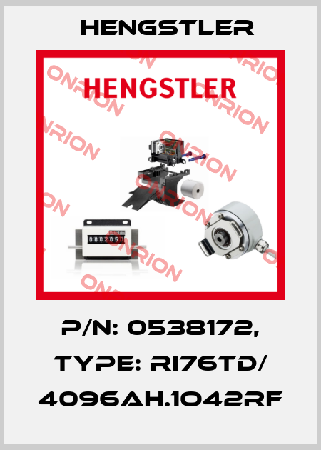p/n: 0538172, Type: RI76TD/ 4096AH.1O42RF Hengstler