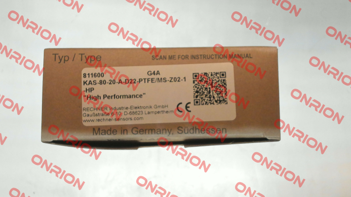 p/n: 811600, Type: KAS-80-20-A-D22-PTFE/MS-Z02-1-HP Rechner