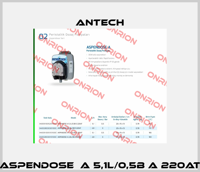 ASPENDOSE  A 5,1L/0,5B A 220AT Antech