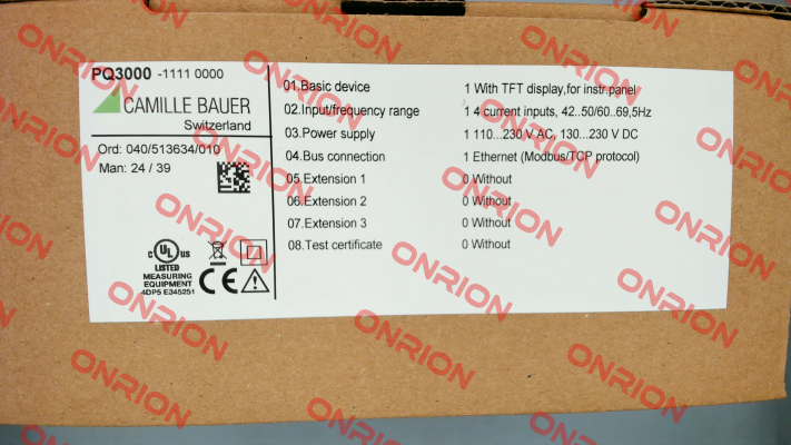 PQ3000-11110000 Camille Bauer