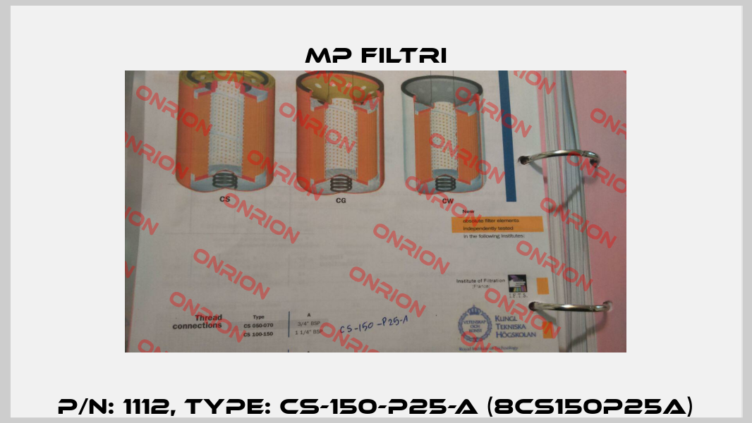 P/N: 1112, Type: CS-150-P25-A (8CS150P25A) MP Filtri