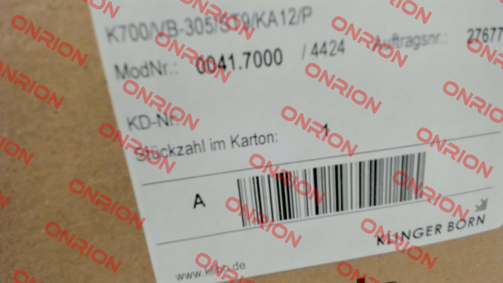0041.7000 Klinger Born