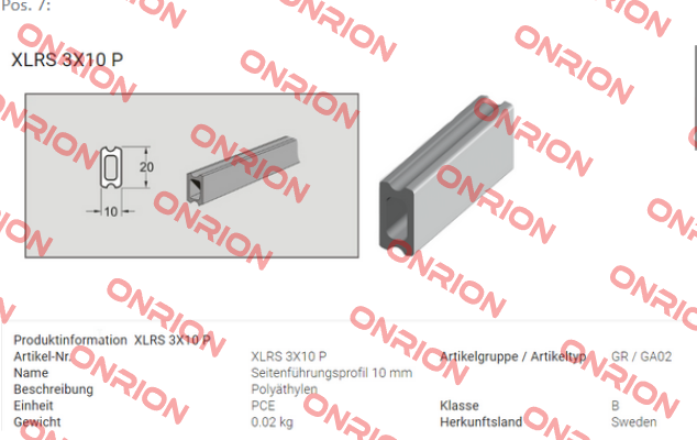 XLRS 3X10 P FlexLink