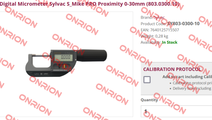 SY803-0300-10 Sylvac