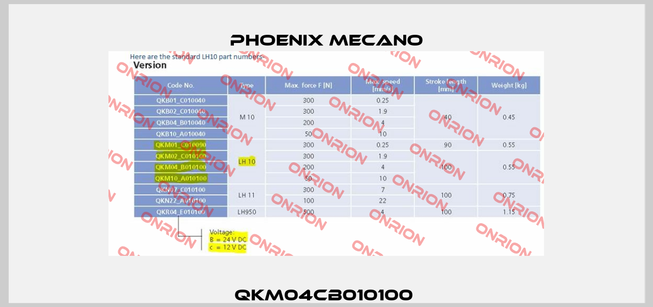 QKM04CB010100  Phoenix Mecano