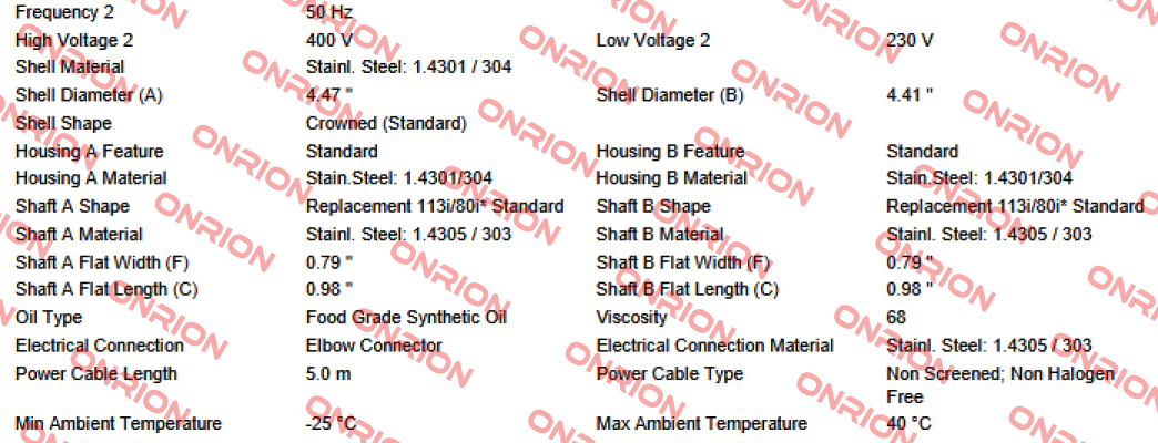 MI-DM0113 DM1133-BAC13E0U9LBD-282mm Interroll