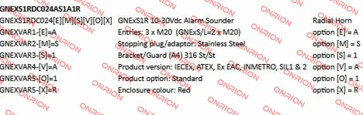 GNExS1RDC024AS1A1R E2S