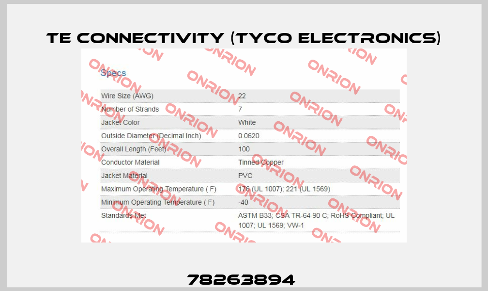 78263894  TE Connectivity (Tyco Electronics)