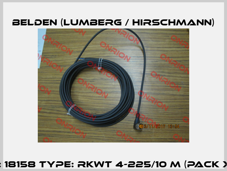 P/N: 18158 Type: RKWT 4-225/10 M (pack x10)  Belden (Lumberg / Hirschmann)